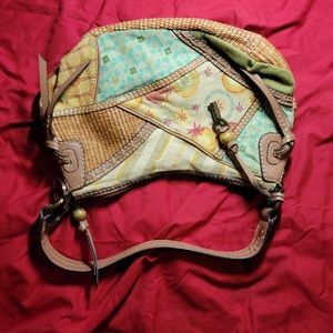 Vintage Fossil multi color, multi fabric shoulder bag